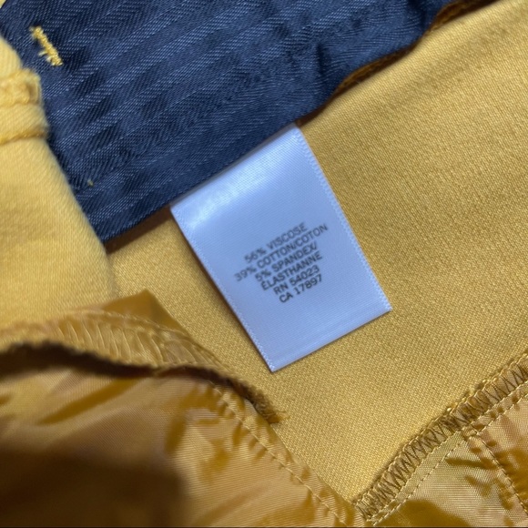 BANANA REPUBLIC straight leg mustard Martin fit pants size 10 - Picture 13 of 13